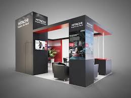 Colour Render For Hitachi Exhibition Stand Booth Display Design Exhibition Stand Design Booth Design