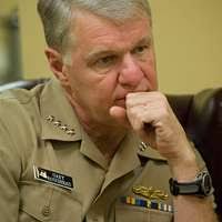 Lieutenant Colonel Gary Dodge answers local media questions