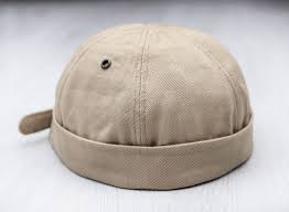 Handmade Docker Hat Brimless Hat Made Of Denim Unisex Round Etsy Hats Brimless Hat Hook And Loop Tape