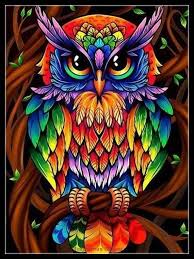 Decor Owl Counted Cross Stitch Patterns Printable Chart Etsy Owl Artwork Owl Painting Owls Drawing