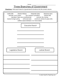 Assign the judicial branch in a flash! review worksheet and the crossword puzzle on the back. Three Branches Of Government Worksheet Have Fun Teaching