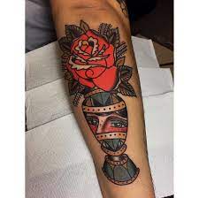 Flower Vase Tattoo In Traditional Style By Nicholas G Vase Tattoo Vase Design Vase Crafts