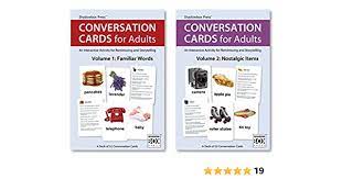 Challenge them to a trivia party! Conversation Cards Two Deck Set Familiar Words And Nostalgic Items Dementia Activities For Seniors Alzheimer S Products Memory Loss Activity Reminiscing Storytelling Shadowbox Press Matthew Schneider Deborah Drapac Bsn