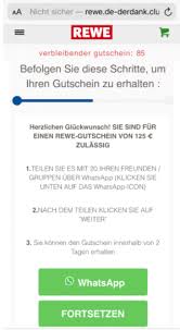 Ein neuer weiterer kettenbrief in und über whatsapp macht gerade die runde, in dem es um angeblich veränderte einstellungen zu gruppen geht. Whatsapp Gutschein Rewe Lebensmittelgutschein Im Wert Von 125