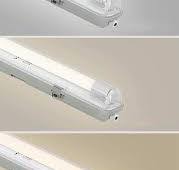 TP Series LED Tri-Proof Light – 2ft | 2-Tube Included | Waterproof Dustproof LED Fixture | Stripe Clear Cover | 3000K/4000K/5000K | 4-Pack | AC ...