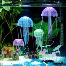 Glowing Effect Artificial Jellyfish Fish Tank Aquarium Decoration Mini Submarine Ornament Beauti Fish Tank Decorations Jellyfish Aquarium Jellyfish Decorations