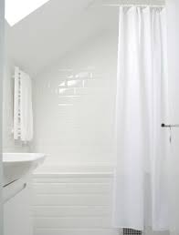 A Shower Curtain Conundrum Solved Sloped Ceiling Bathroom Bathroom Shower Curtains Upstairs Bathrooms