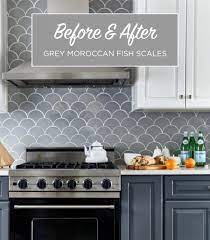 Buy original kitchen backsplash mosaic from a wide range of certified sellers, suppliers, and manufacturers. Before After Grey Moroccan Tile Kitchen Backsplash Mercury Mosaics