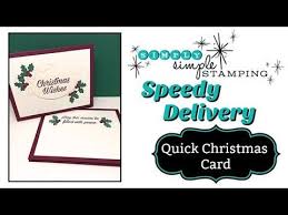 Quick Christmas Card Speedy Delivery Video Perfect Christmas Card Card Tutorials Christmas Cards