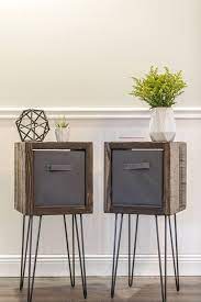 Build this simple diy industrial farmhouse table with only framing materials and five tools! Nightstand Pair Farmhouse Table Modern End Table Industrial Night Stand Rustic End Table Vintag Rustic End Tables Industrial Night Stand Modern End Tables
