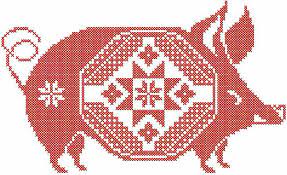 These patterns are all free to use, just click the image and you'll be redirected to where the pattern is. Red Pig Cross Stitch Free Embroidery Design Cross Stitch Machine Embroidery Community