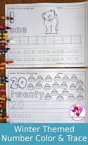 Kindergarteners and preschoolers are ready to learn. No Prep Winter Themed Number Color Trace 3 Dinosaurs