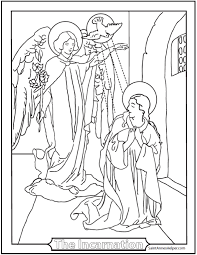 Angel appears to mary and joseph and tell them about birth of jesus coloring pages to color, print and download for free along with bunch of favorite angel appears. 3 Annunciation Coloring Pages Angelus The Angel Declared Unto Mary