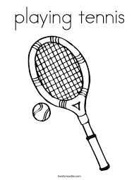 Tennis coloring sheet clip olympics panda tennis color abcteach. Playing Tennis Coloring Page Twisty Noodle
