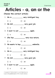 English worksheets worksheets on grammar, writing and more. Articles Worksheets Www Grade1to6 Com