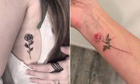 Obvious symbolism may be delicate beauty or love, but there is a wealth of culture behind rose symbolism . 23 Chic Small Rose Tattoos For Women Stayglam