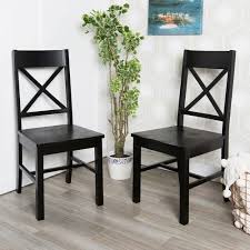 Farmhouse X Back Black Dining Chair Set Of 2 Black Dining Chairs High Back Dining Chairs Dining Chairs