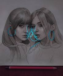 Wonderful Artworks With Glowing Effect Swipe Write Blue In Your Own Language Artis Art Drawings Glowing Art Tree Drawings Pencil