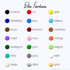 German Vocabulary Die Farben Colours German Language Learning German Language Learn German