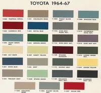 Toyota Color Code Book Sheets For 1964 To 1967 Page 0 Paint Color Codes Toyota Fj40 Toyota