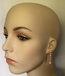 Michael Kneebone Coral Morganite Diamond Chalcedony Agate Dangle Earrings  For Sale at 1stDibs