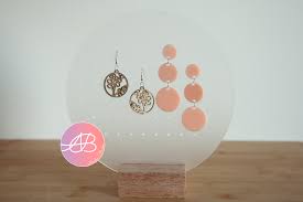 The making of this earring holder tree has been explained in the above linked video tutorial. Circle Earring Holder With Stand 200mm Acrylic Blanks Australia