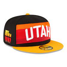 Vintage utah jazz corduroy snapback hat cap basketball nba adjustable osfm vtg. 59fifty Utah Jazz Nba City Edition Kappe In Schwarz New Era Cap