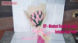 Mengisi waktu luang dirumah sambil berkreasi dengan. Diy Cara Membuat Bunga Tulip Dari Kain Flanel Youtube