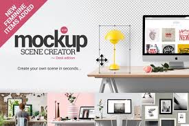 Mockup Scene Creator Desk Edition Scene Creator Creative Market Mockup