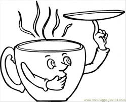 Download coffee mug stock vectors. Saucer And The Coffee Cup Coloring Page For Kids Free Kitchenware Printable Coloring Pages Online For Kids Coloringpages101 Com Coloring Pages For Kids