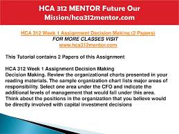 Hca 312 Mentor Future Our Mission Hca312mentor Com Ppt