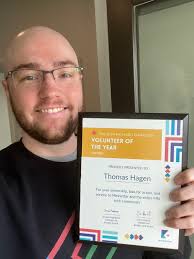 This year at Minnebar18 (Minnestar) I was awarded the Richard Isaacson  Volunteer of the Year award! Big thanks to Jenna Pederson, Robert Tomb,  Matt Decuir, and of course Joseph Thelen for putting… |