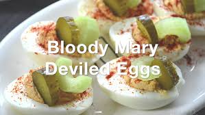 Bloody Mary Deviled Eggs Bubbapie