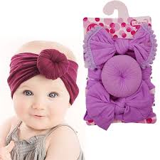 Kids 3pcs Set New Solid Nylon Baby Headband Bow Headbands Cute For Girls Turban Hairband Children Soft Cotton Shopee Malaysia