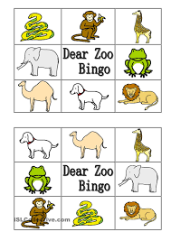 Dear Zoo Animal Bingo Dear Zoo Book Dear Zoo Dear Zoo Activities