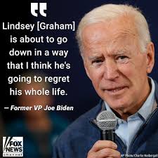 Former Vice President Joe Biden said Friday he is "embarrassed" for former  Senate colleague Lindsey Graham over the latter's request for documents  pertaining to Hunter Biden and Ukraine. https://fxn.ws/2rhUrUX