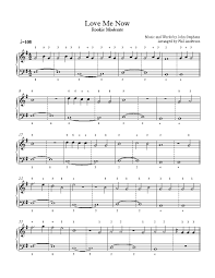 Love Me Now By John Legend Piano Sheet Music Rookie Level Piano Sheet Music Sheet Music Piano Sheet