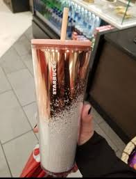 Starbucks Snow Rose Gold Tumbler Starbucks Glitter Cup Starbucks Tumbler Starbucks Cups