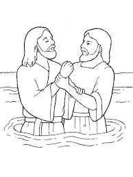John the baptist baptizing jesus in the jordan river with the holy spirit appearing as a dove. John The Baptist