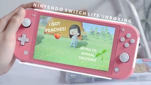 Nintendo switch lite is a small and light nintendo switch system at a great price. Coral Nintendo Switch Lite Unboxing Intro To Animal Crossing Youtube