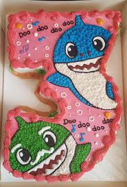 2nd Birthday Baby Shark Cupcake Cake Baby Shark Cake Shark Theme Birthday Shark Themed Birthday Party 2nd Birthday Party Themes