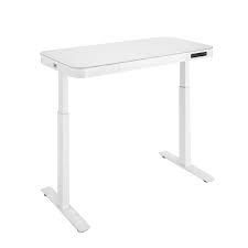 Using a sit/stand desk helps to counteract the negative health effects of a sedentary job. Seville Classics Electric Height Adjustable Desk With Glass Top White Off65873 Rona