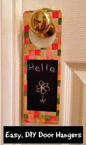 They can customize them & use them to leave messages for each other. Easy Diy Door Hangers