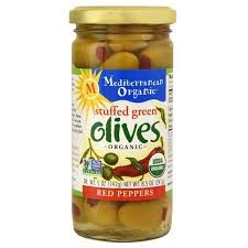 Mediterranean Organic Olives Green Stuffed With Red Peppers 8 5 Oz Walmart Com Stuffed Peppers Green Olives Food