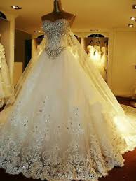 Princess & ball gown wedding dresses. Luxury Bling Bling Crystal Princess Wedding Dresses Cinderella Bridal Ball Gowns Ebay