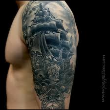 Black And Gray Tattoo Sleeve Ideas Black And Gray Tattoo Sleeve Ideas Guys With Ink Ship With Octopus Tattoo Tattoosleve T Grey Tattoo Octopus Tattoo Sleeve Black And Grey Tattoos Sleeve