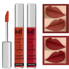 3.5 out of 5 stars with 2 ratings. Buy Mi Fashion Lipstick Set Liquid Matte Brick Red Matte Lipsticks Dark Red Lipstick Waterproof Kiss Proof Long Stay Combo Of 2 Pcs Online At Low Prices In India Amazon In