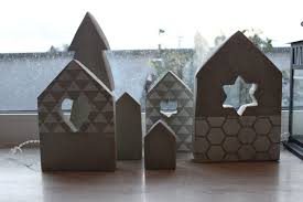 Beton Dorf Hauser Basteln Giessform Selber Machen Bemalen Basteln Weihnachten Weihnachtskunst Hauser Basteln