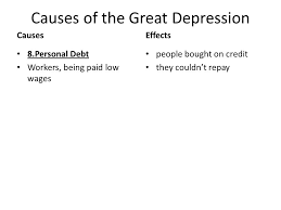 Depressions (or recessions) occur when there is not enough demand for all the goods and services that an economy . Causes Of The Great Depression Ppt Download