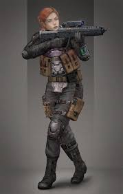 Female Alliance Trooper Learn More Http Icarusminiatures Com Concept Art Preview Female Alliance Trooper Cyberpunk Character Shadowrun Star Wars Characters